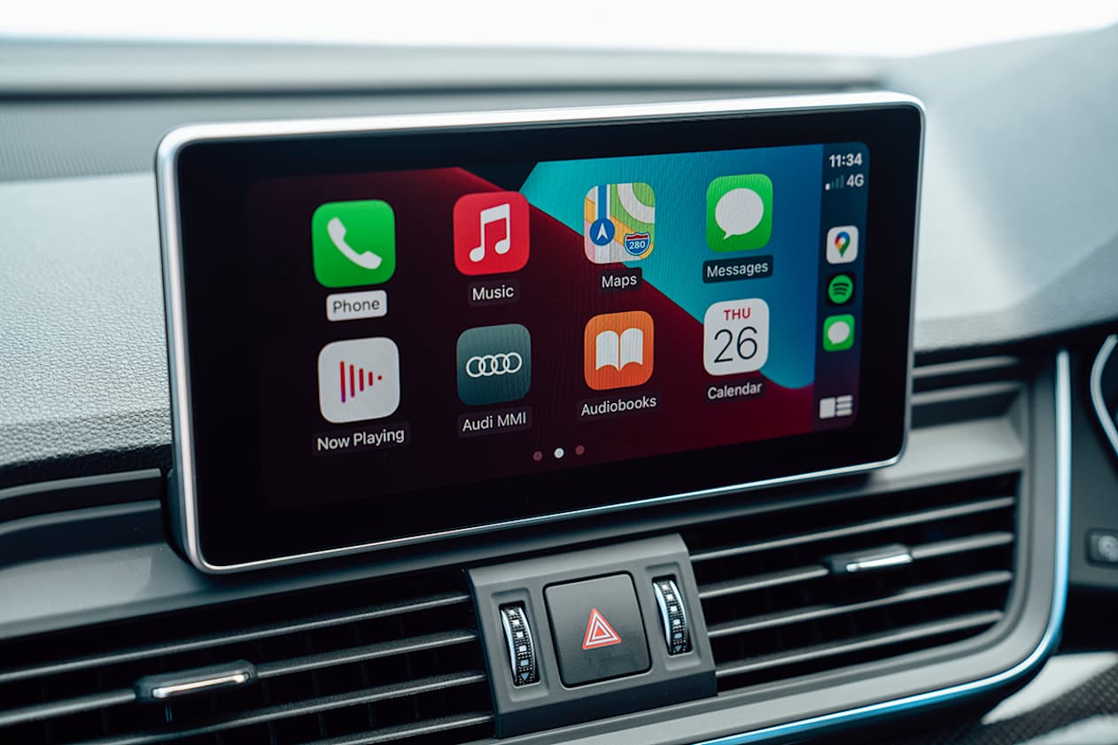 There's an 8.3-inch MMI multimedia system with Apple CarPlay and Android Auto.
