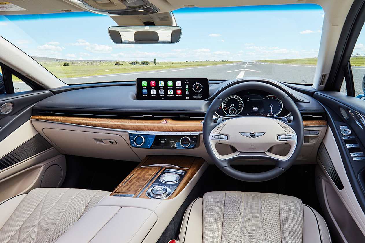 There is some serious wow factor in the cabin of the Genesis G80. (2.5T variant shown)