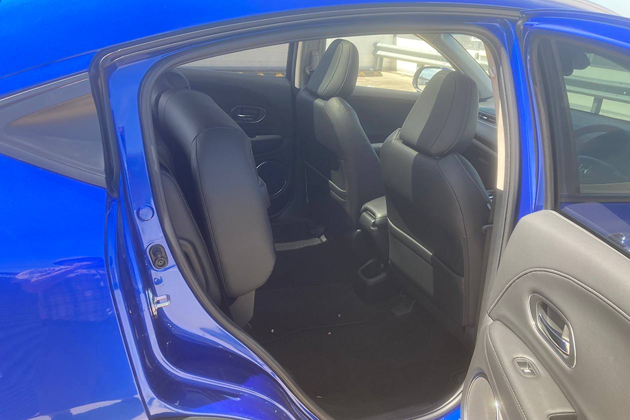 The HR-V features multi-configurable rear-seat arrangement known as "Magic Seats".