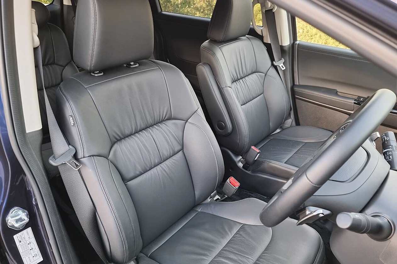 The first-row seats are plush and comfortable.