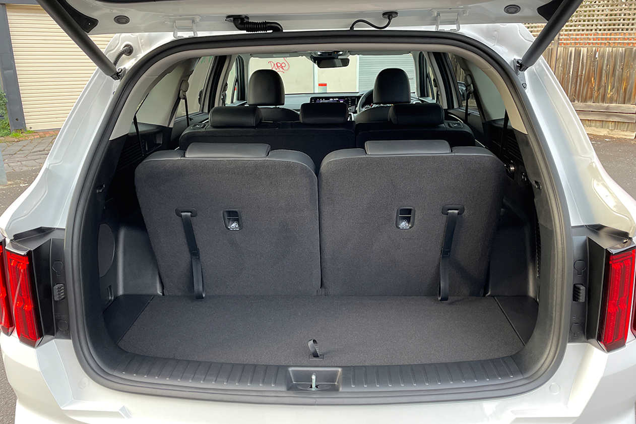 With the third row in place the Sorento&#039;s boot is 187 litres.
