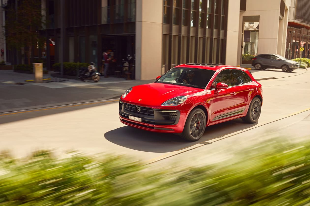 There's a new black bar splitting the front-end, running from headlight to headlight. (GTS variant pictured)