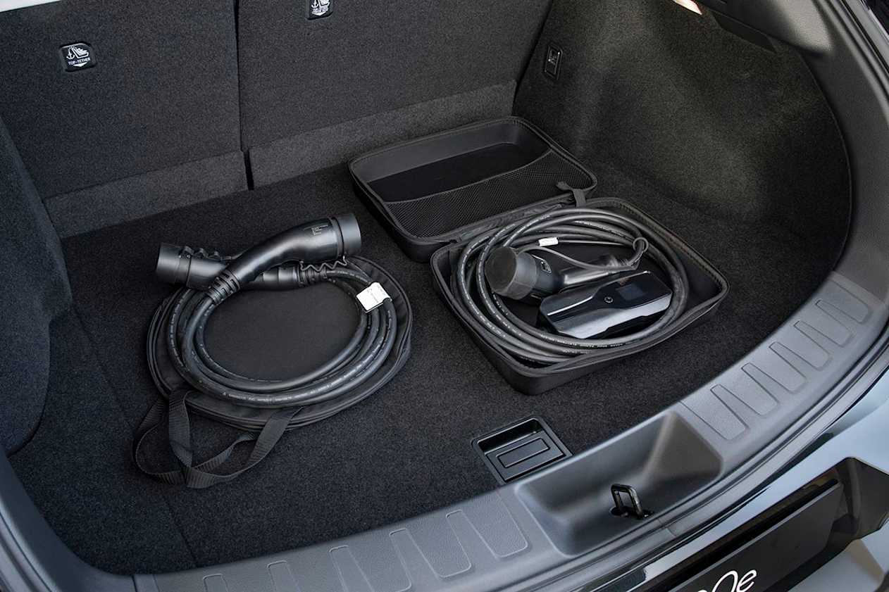 The boot has a solid cargo capacity of 414L (pictured: UX 300e Luxury).