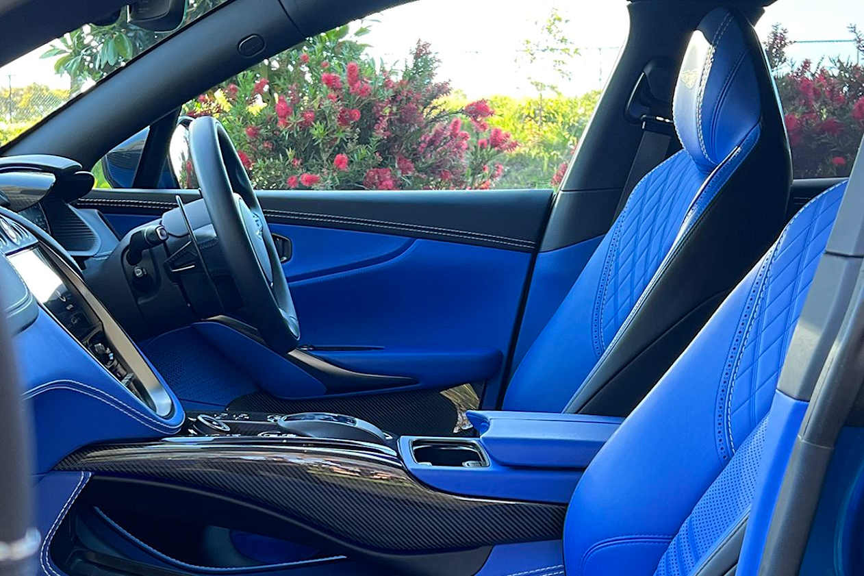 There is some loose item storage up front, but not very much. (Image: Matt Campbell)