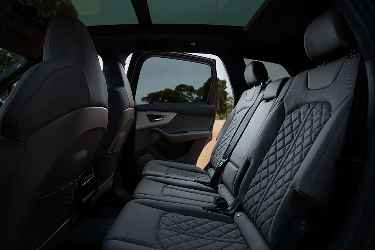 In the rear, there is a comfy bench that reclines and slides as required, the latter allowing for fairly easy access to the third-row chairs. 