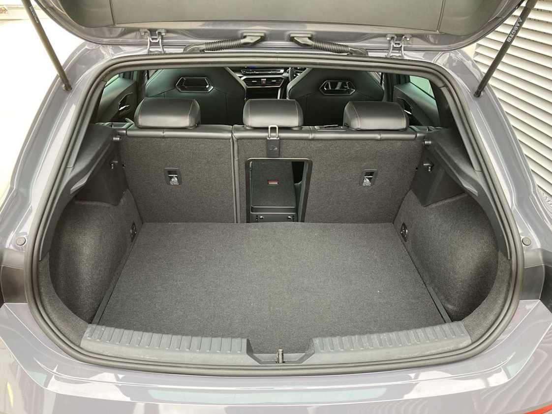 The regular Cupra Leon has a rear-seats-up boot capacity of 380 litres.