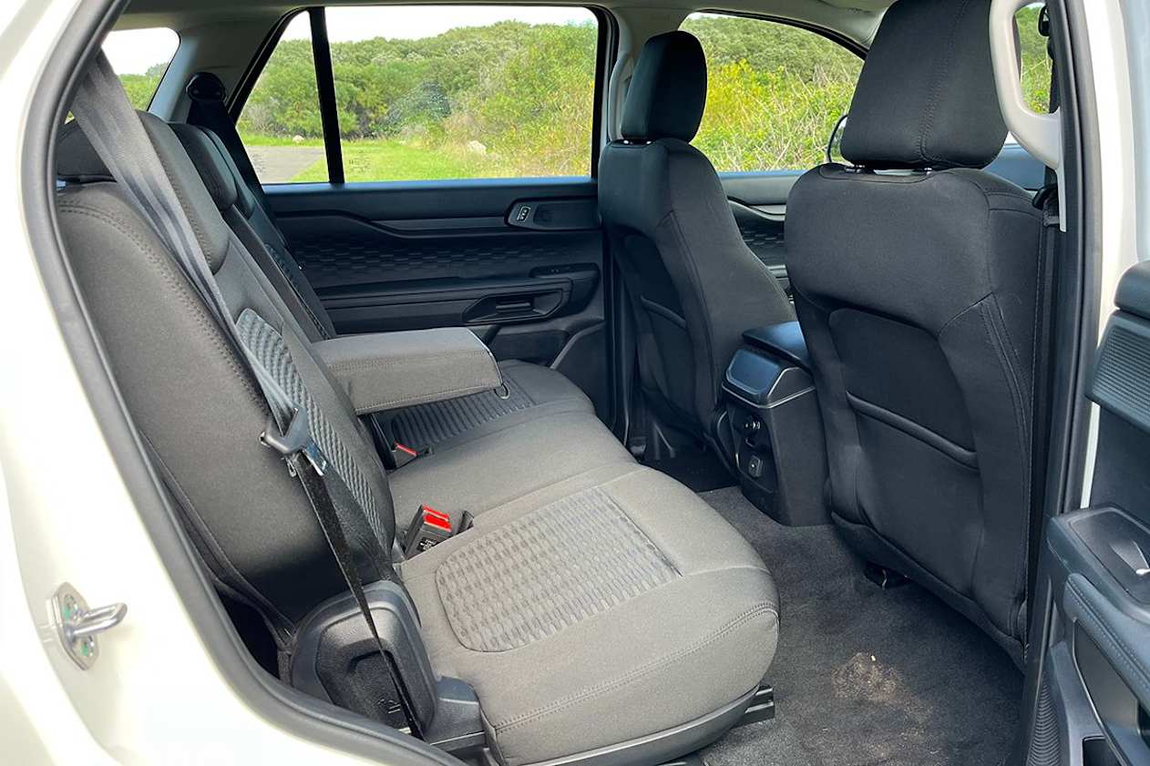 The second row has ISOFIX child-seat anchors in the two outboard seats, and three top-tether points. (Image: Marcus Craft)