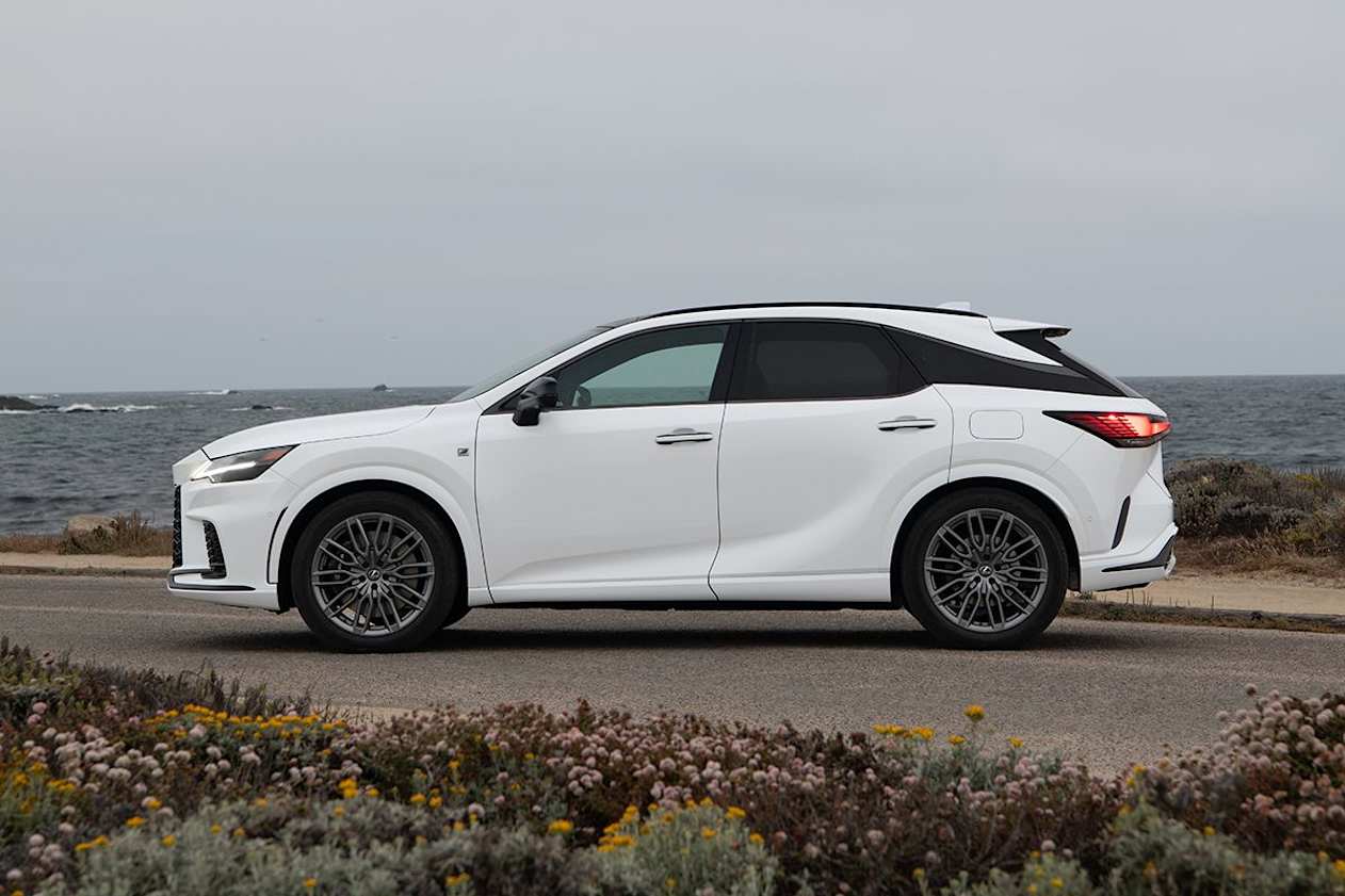 The whole design ethos gives the RX a sportier, more modern, and more intimidating, energy from almost every angle. (500H F SPORT Performance pictured)