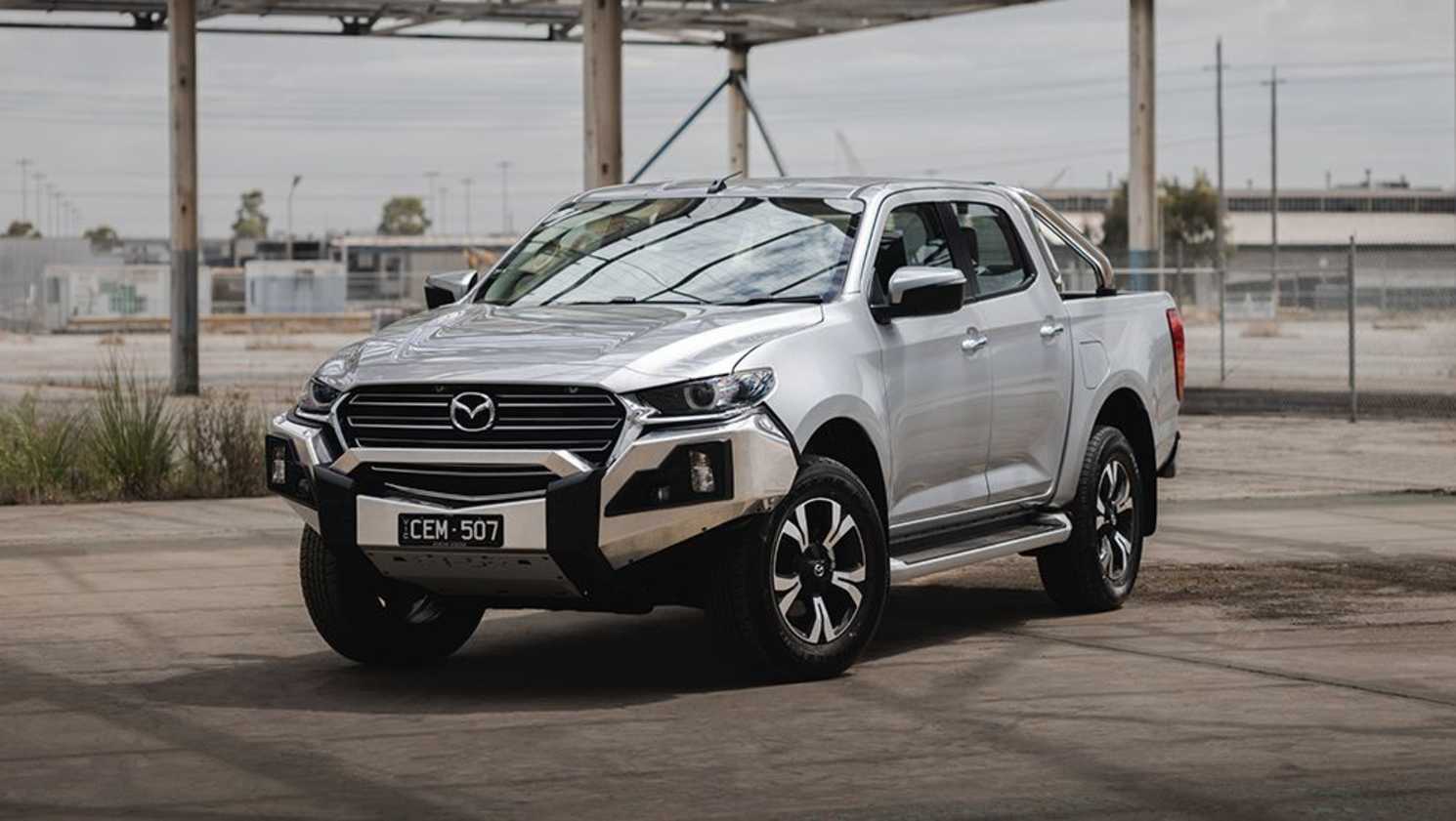 Extras for the LE, such as the bullbar, fill a variant gap in the Mazda BT-50 range.