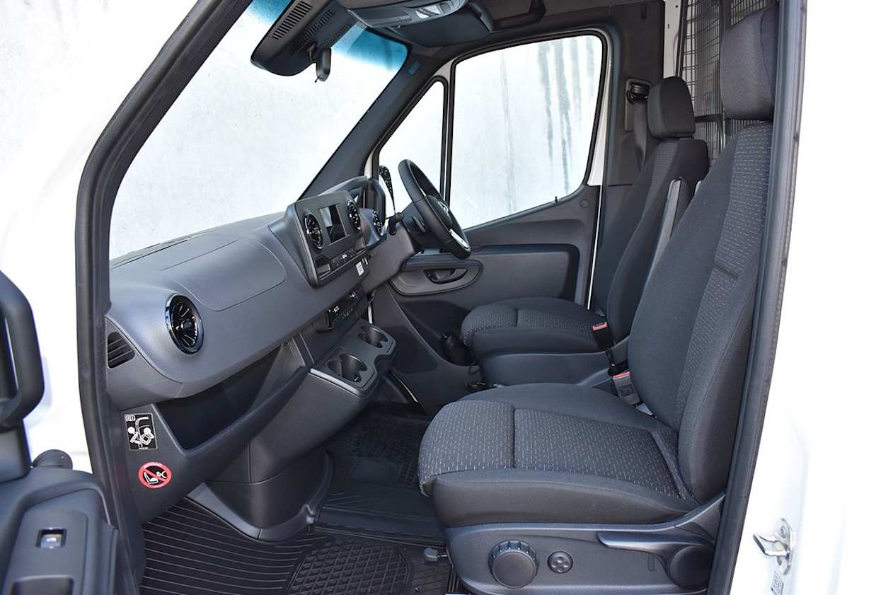 The Sprinter's cabin has multiple storage space options. (Image: Mark Oastler)