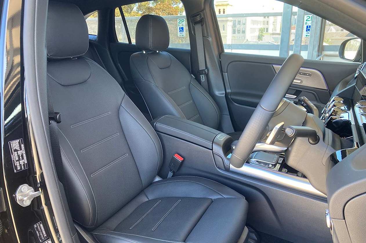 The EQA isn't particularly spacious, but there's enough room up front. (image credit: Byron Mathioudakis)