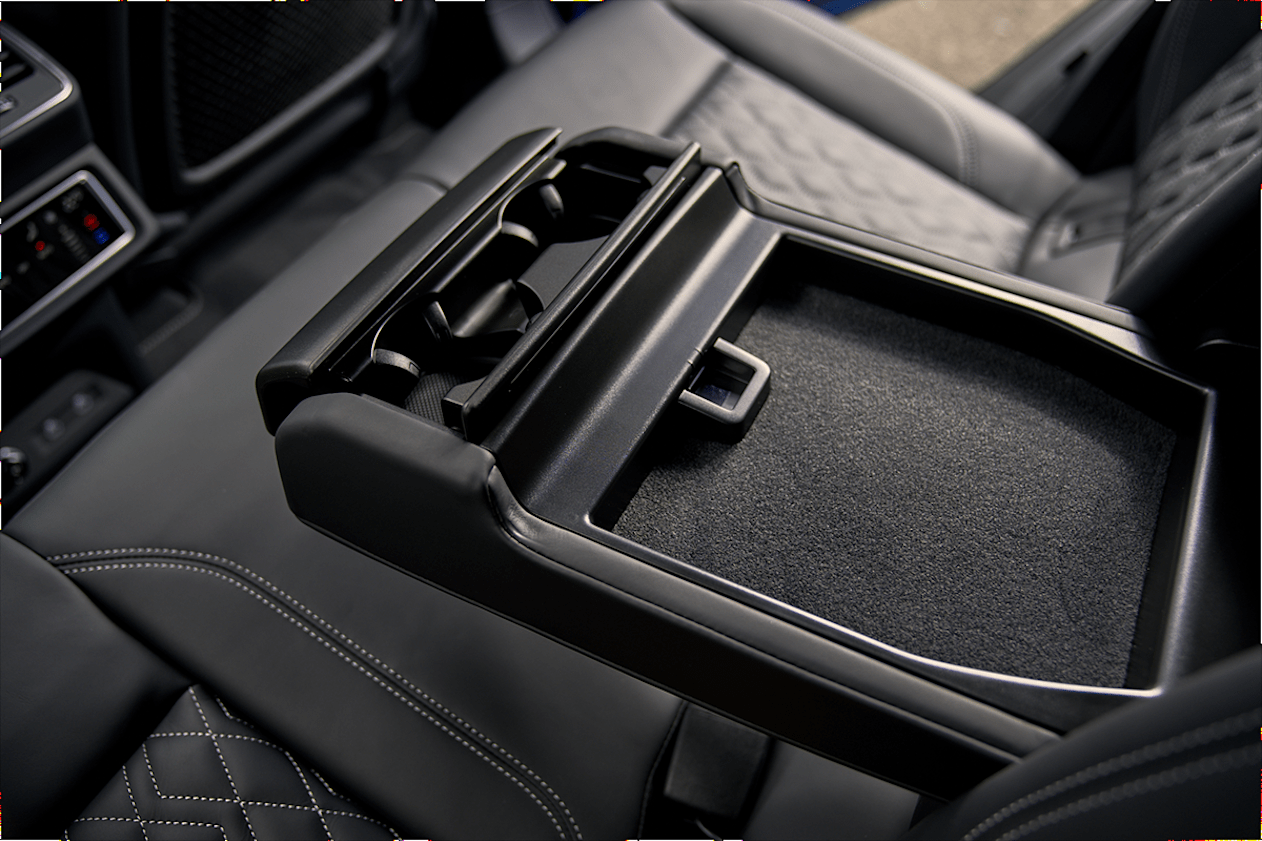 SQ8 e-tron SUV second row features pictured