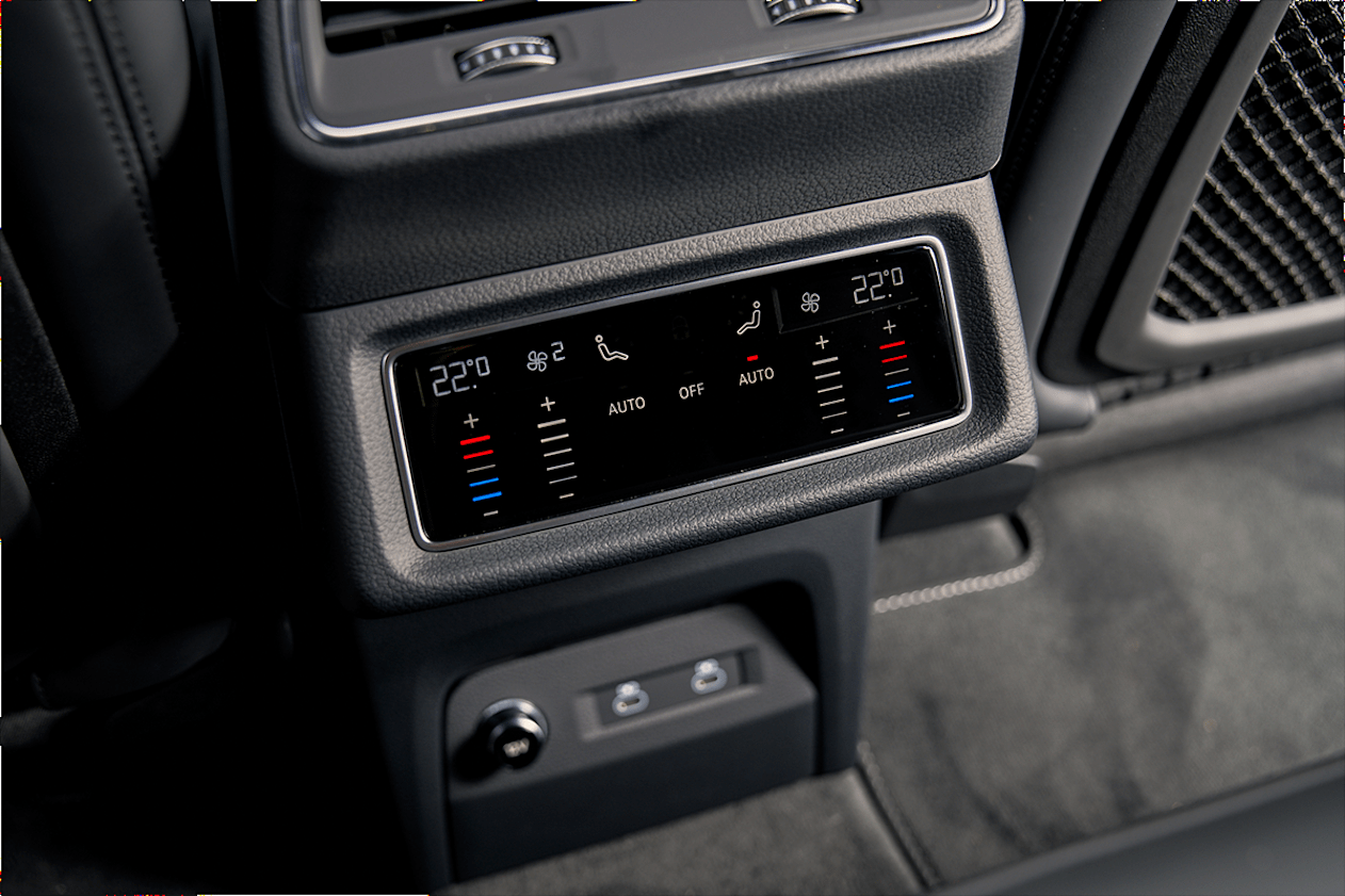 SQ8 e-tron SUV second row features pictured