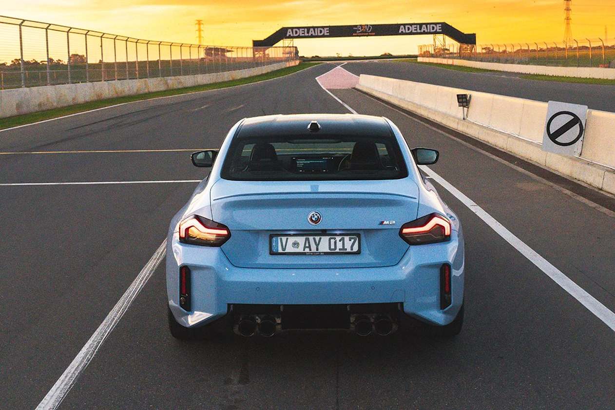 To the staggered alloys and flared wheel arches, to the blocky rear end with its four massive exhaust exits.