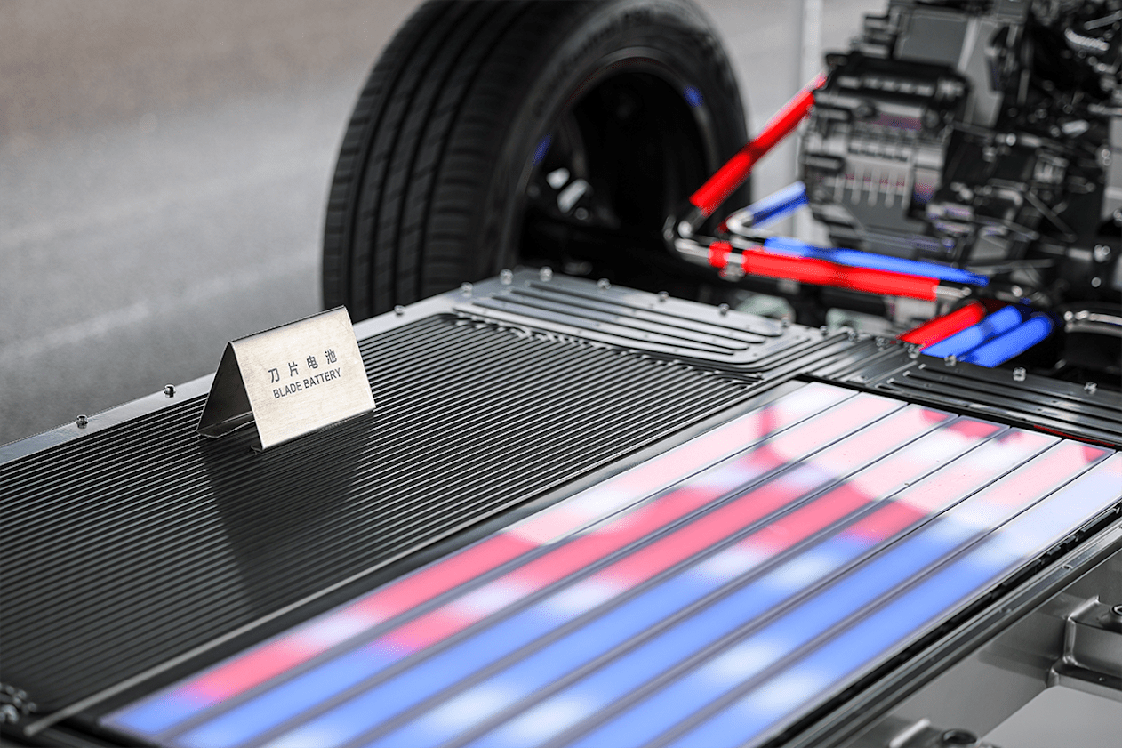 18.3kWh ‘Blade’ battery pictured.
