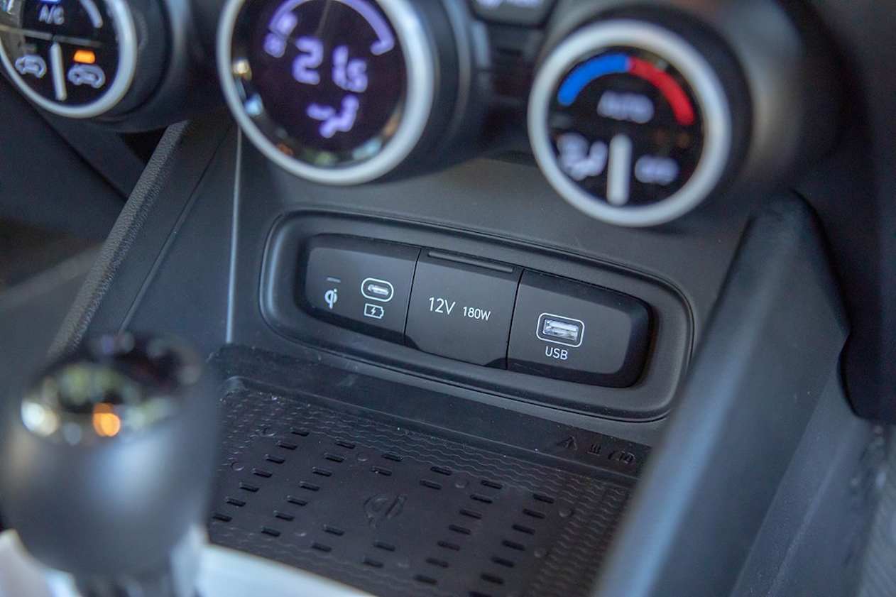 Unlike the Stonic, the Venue has a wireless phone charger. (Image: Sam Rawlings)