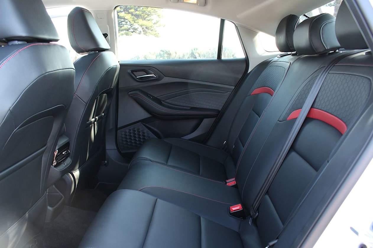 In the rear, there’s space enough for an adult to sit comfortably behind another adult. (Image: Chris Thompson)