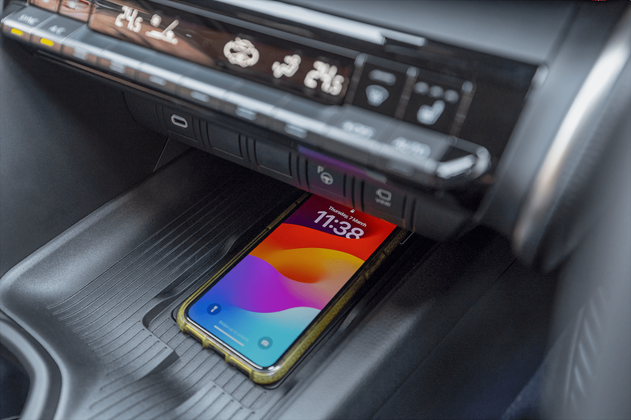 The mid-spec Koba features a wireless smartphone charger.