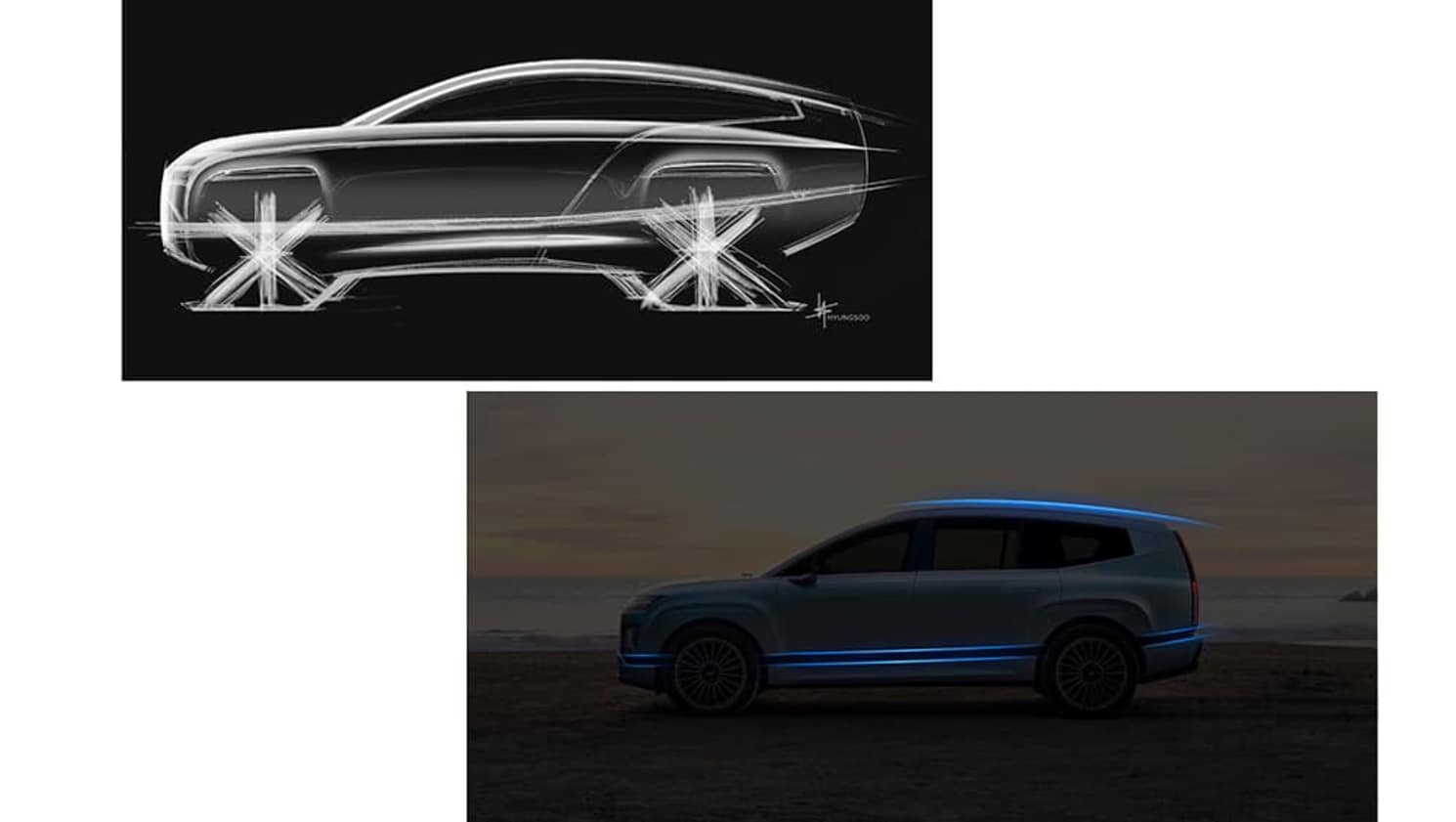 2025 Hyundai Ioniq 9 design sketches