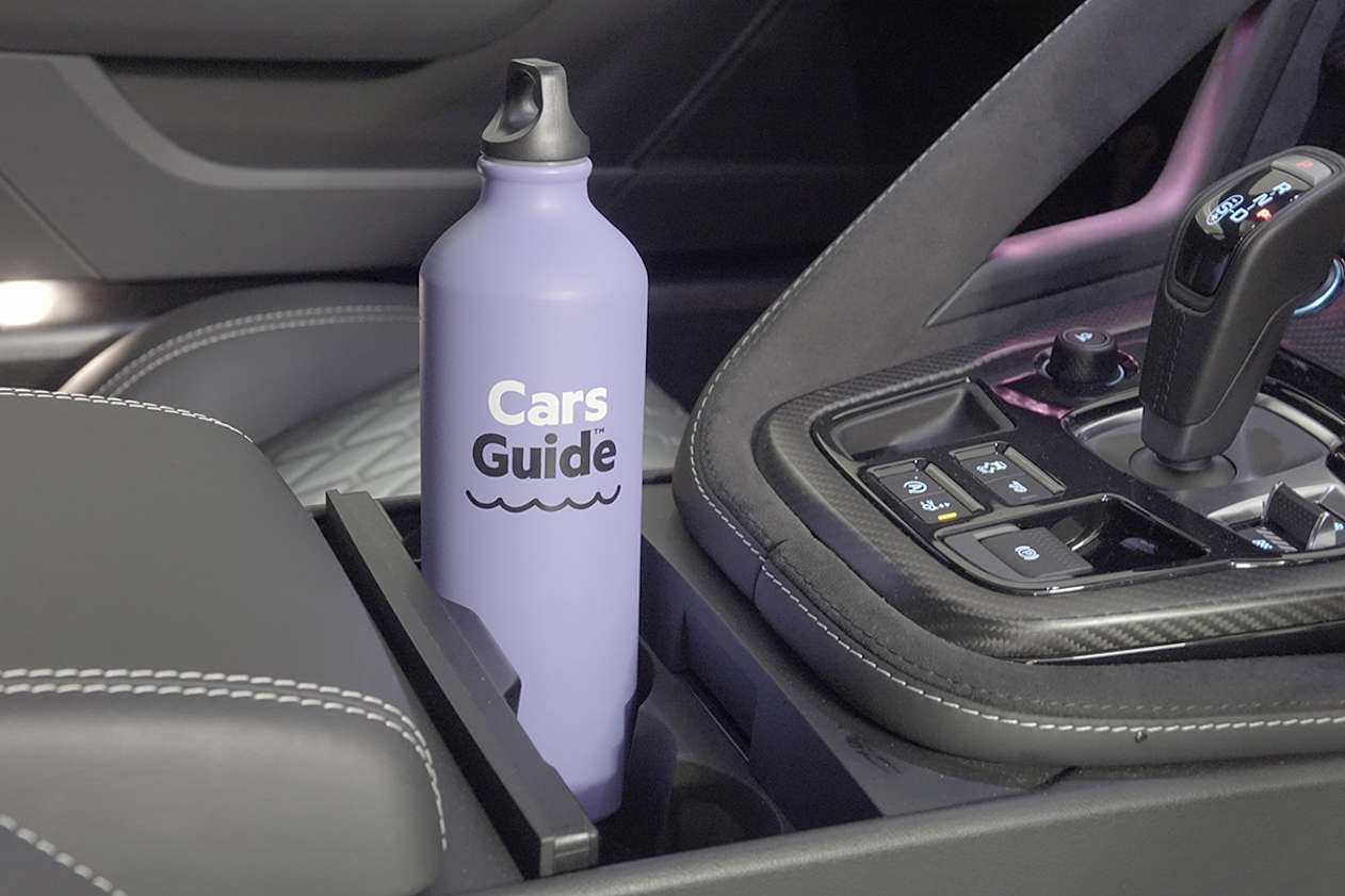 There are two covered cupholders in the centre console. (Image credit: James Cleary)