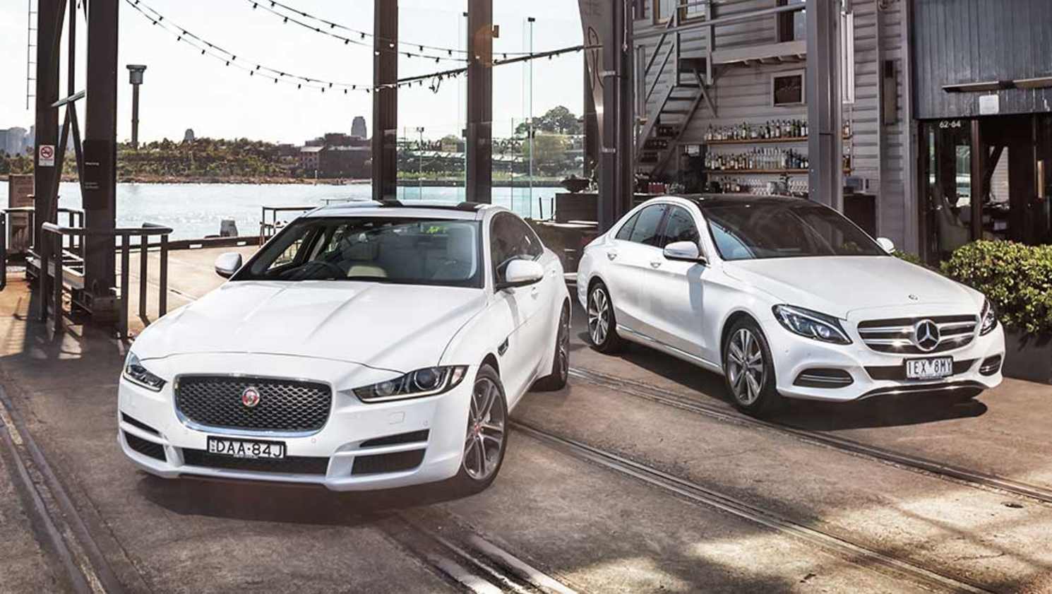 2015 Jaguar XE Prestige and Mercedes-Benz C200