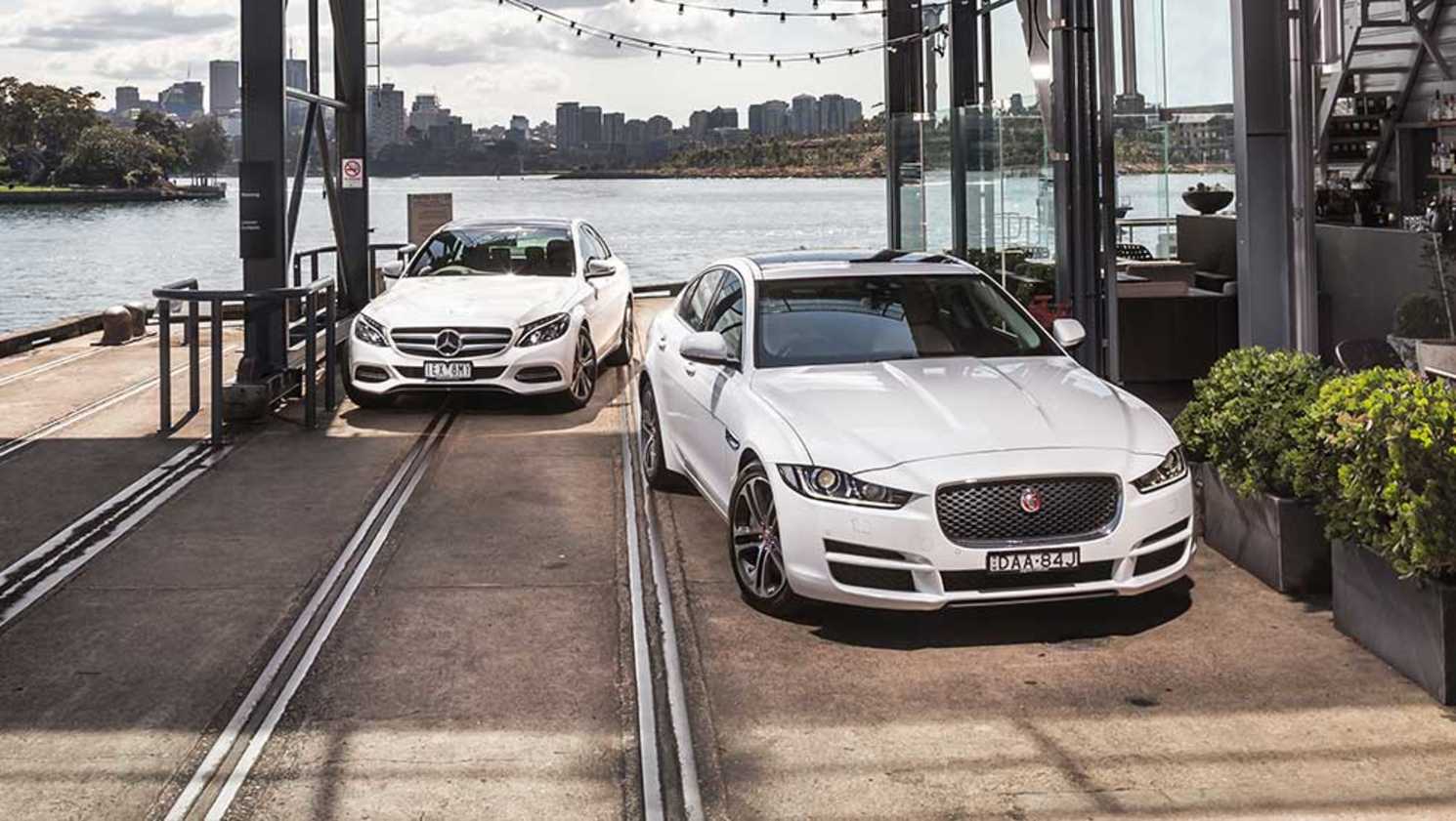 2015 Jaguar XE Prestige and Mercedes-Benz C200