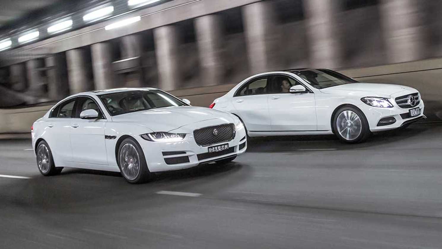 2015 Jaguar XE Prestige and Mercedes-Benz C200