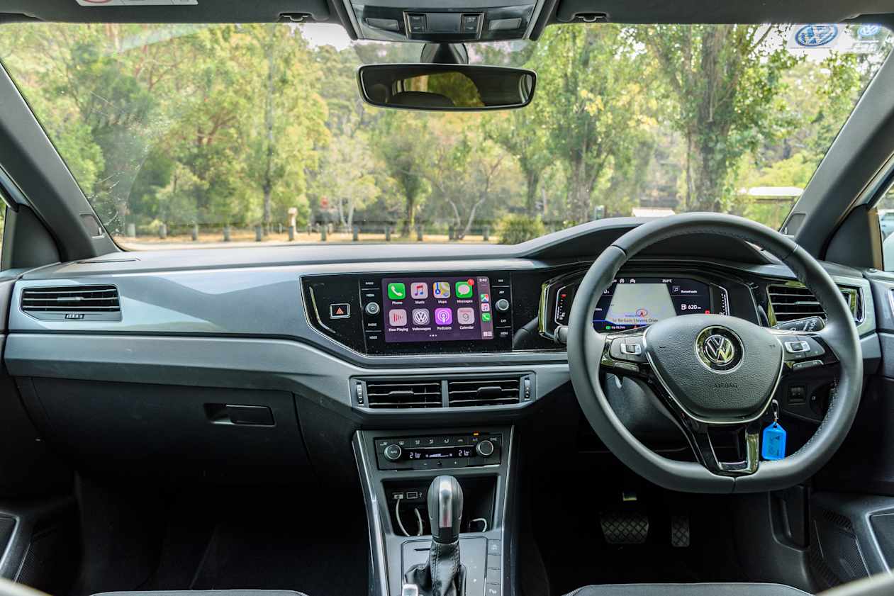 The Polo Style gets a unique synthetic cloth seat trim and a slightly different dash-filler.