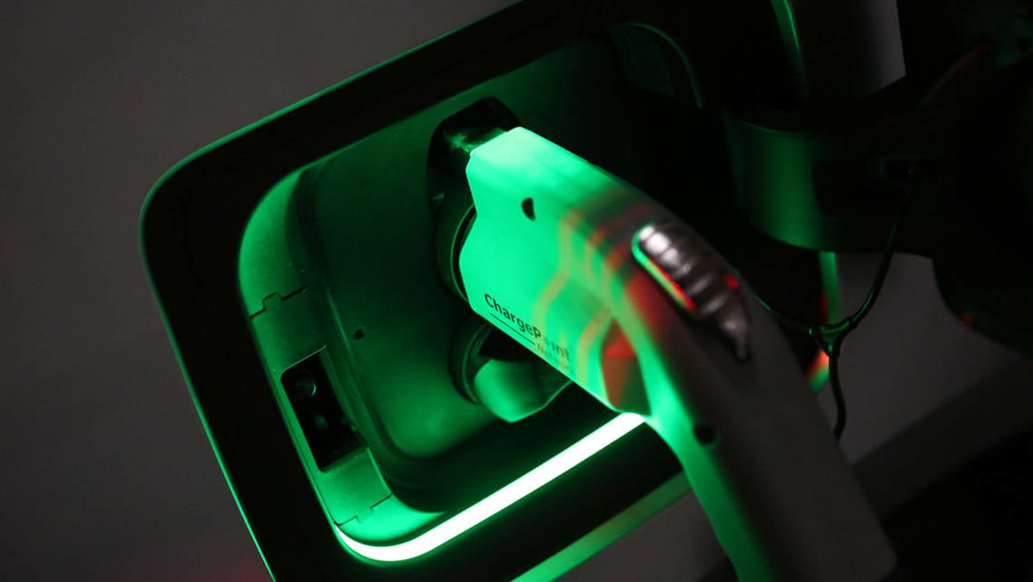 2015 BMW i3 being charged.