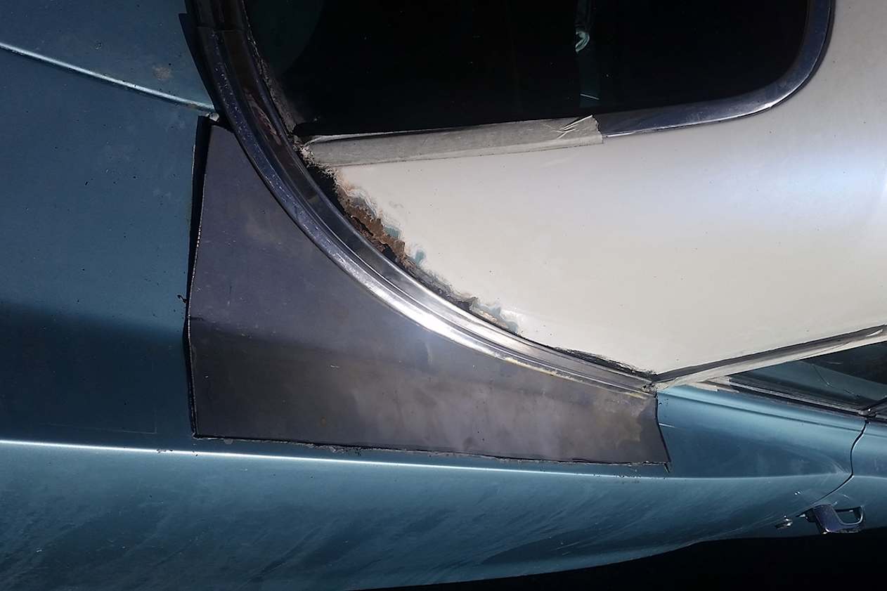 I used a MIG welder to attach the patch panel to the car. (image credit: Iain Kelly)