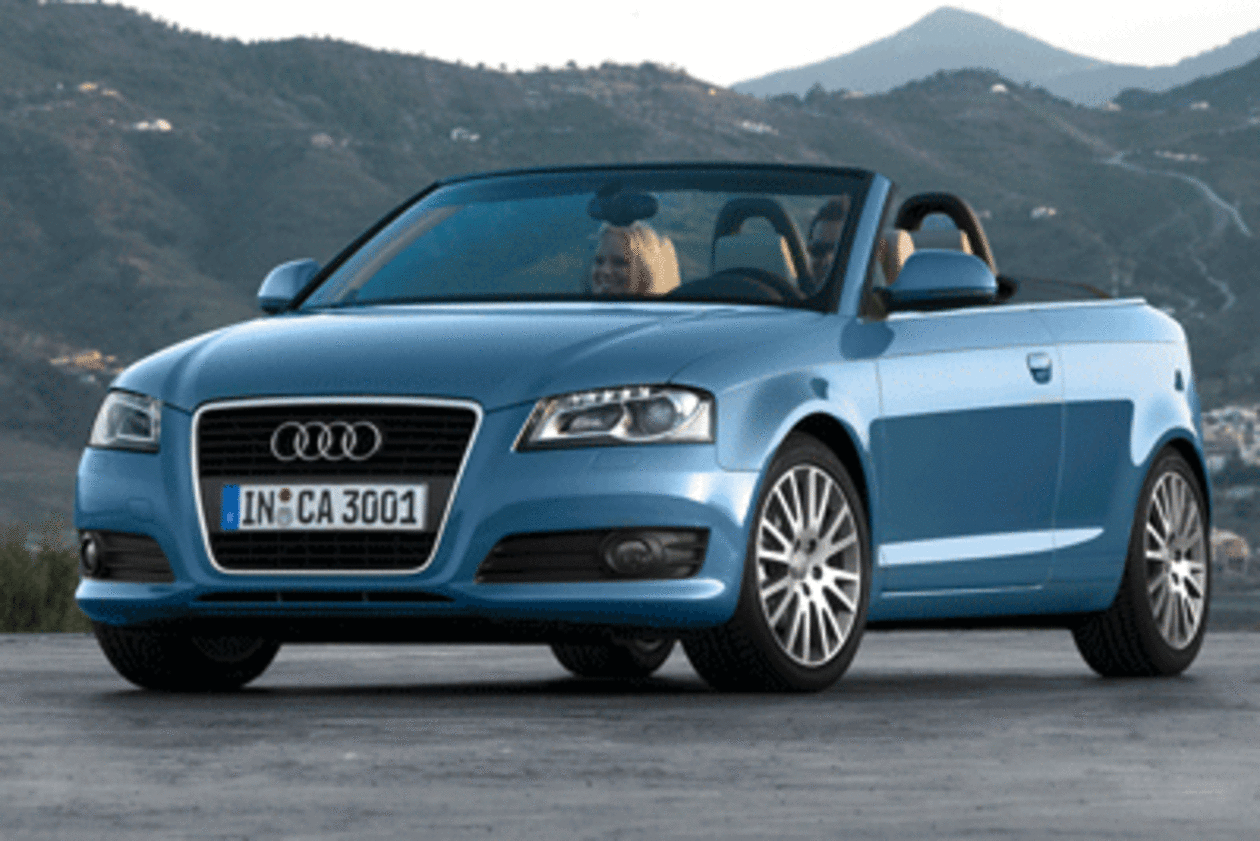 This is Audi's new A3 Cabriolet, destined to take on BMW's 1 Series cabriolet and the Mini Cooper S Cabrio