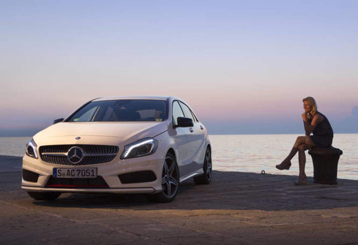 The extra grunt shaves 0.8s off the 0-100km/h time, yet Benz says it has no impact on fuel efficiency. Top of the petrol range initially will be an A250 Sport, with a rorty 155kW 2.0-litre turbocharged petrol engine and unique sports-tuned front suspensio