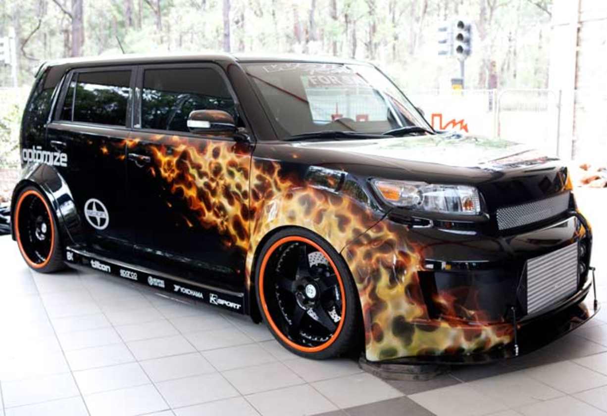 The 2010 Toyota Rukus hatches being shown around Australia in a Toyota road show.