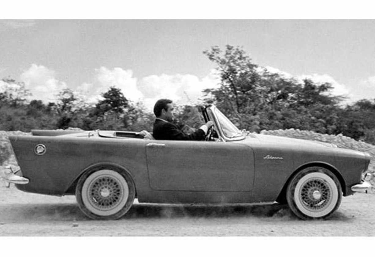 Sean Connery in a Sunbeam Alpine.