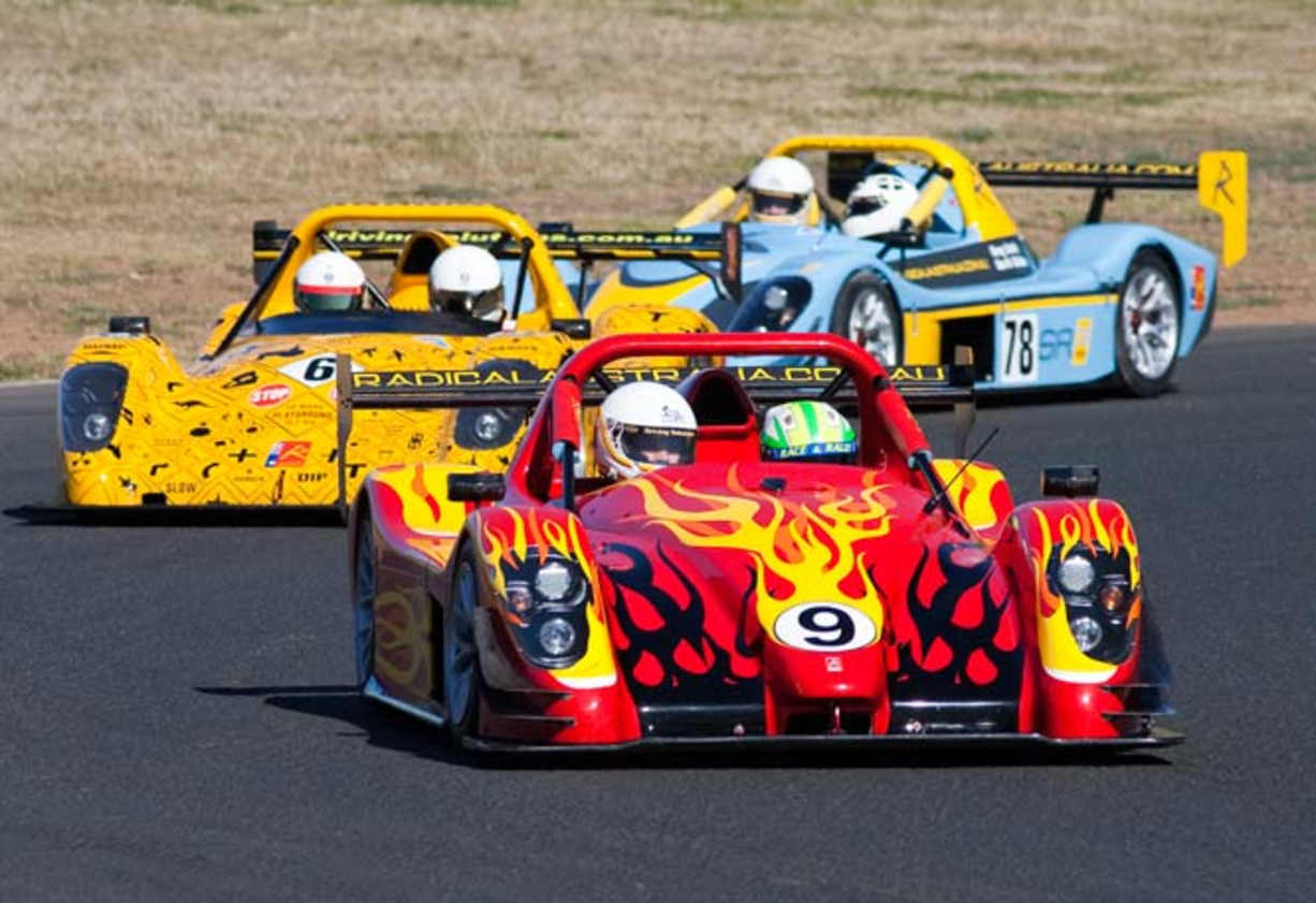 Radical cars in action at Eastern Creek Raceway