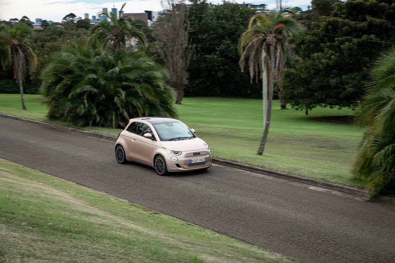 Fiat 500e driving pictured (Image: Tom White)