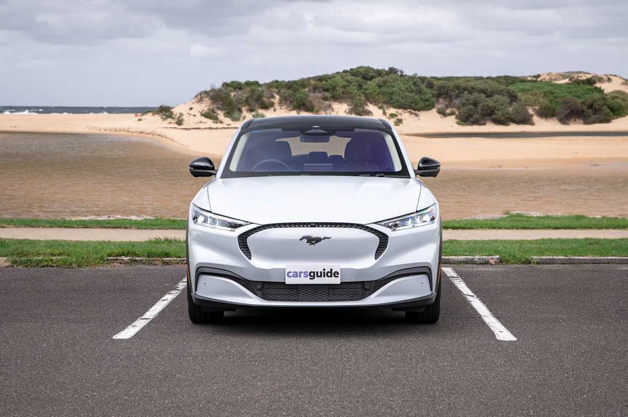 The Mach-E is much easier to park in the confines of a unit block or underground parking garage, compared to the EV6. (Image: Tom White)