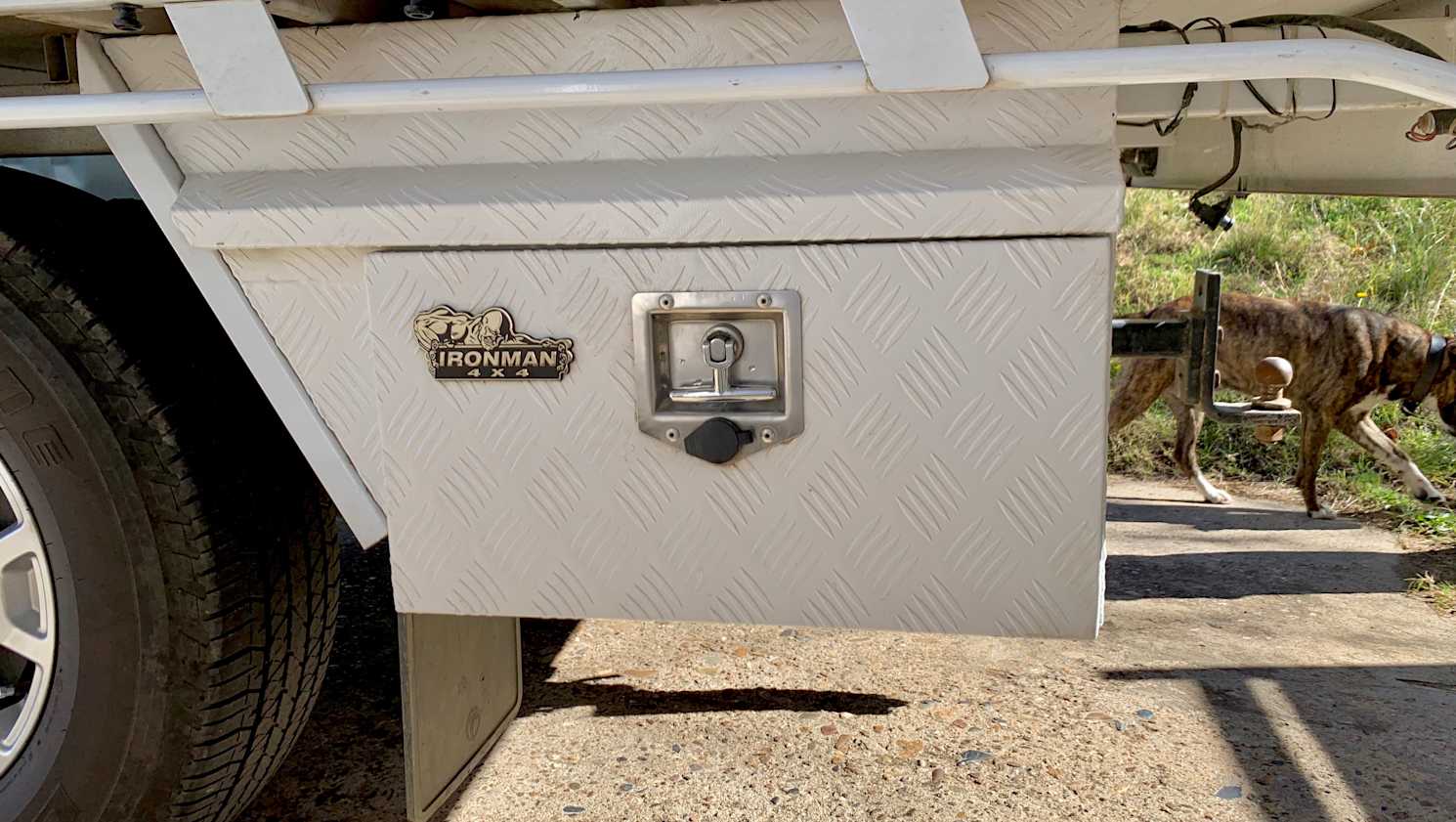 Peter&#039;s made a lot of modifications, including two under-tray Ironman 4x4 toolboxes.