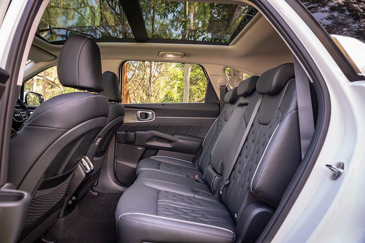 The second row is excellent for space, which should come as no surprise given the length of the Sorento. (Image: Tom White)