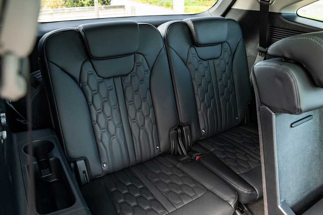 As for the third row, I’m pleased to report you can legitimately fit an adult my 182cm (6'0") tall size back there. (Image: Tom White)