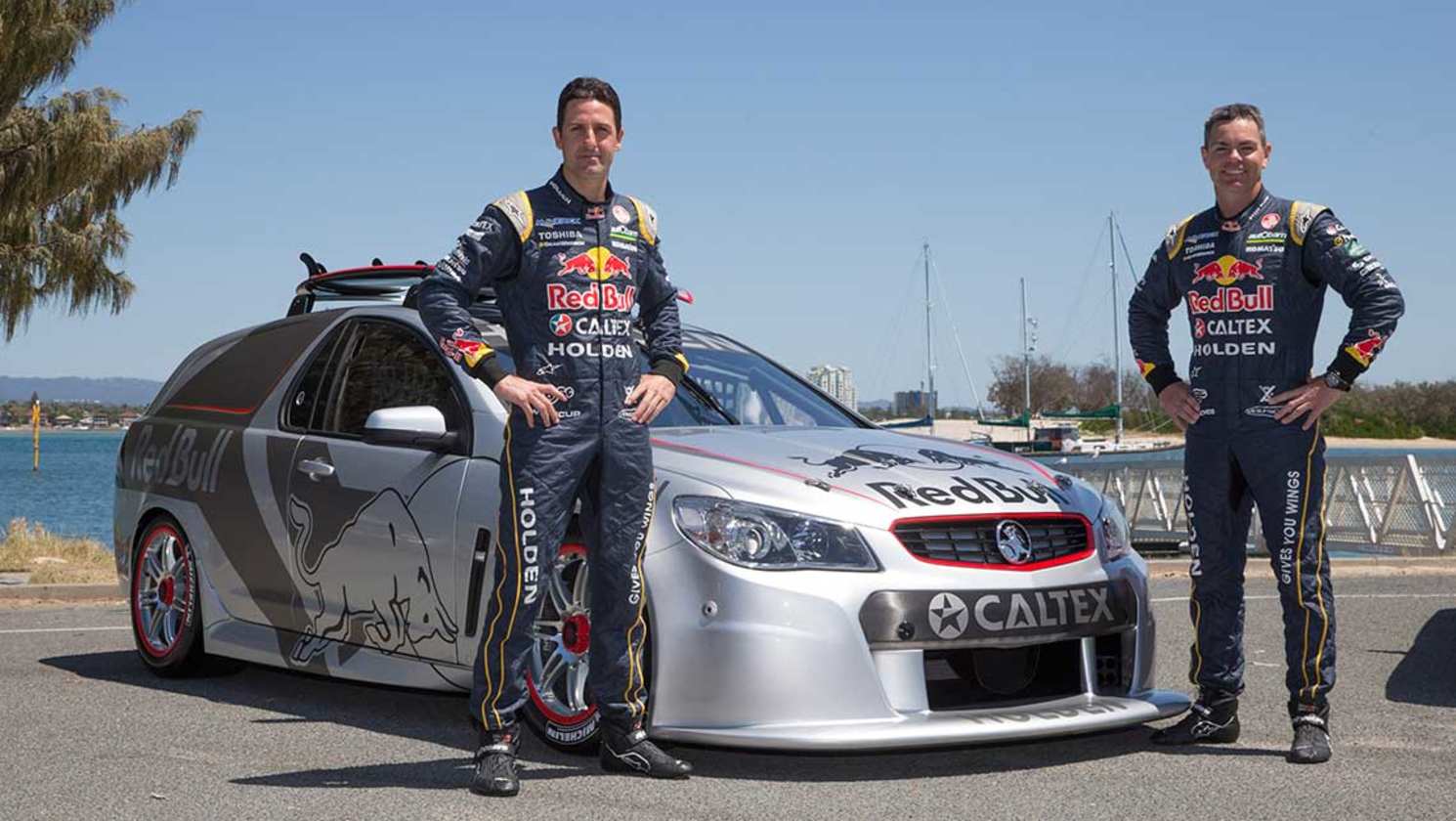 Jamie Whincup and Craig Lowndes with the almost-race-spec Red Bull Racing Australia Project Sandman.