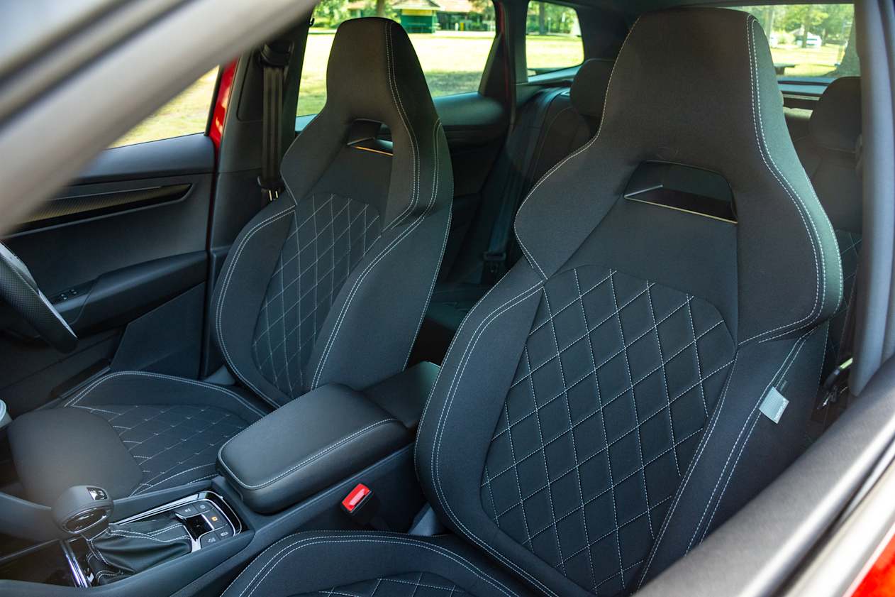 The interior design is symmetrical, and paired back.