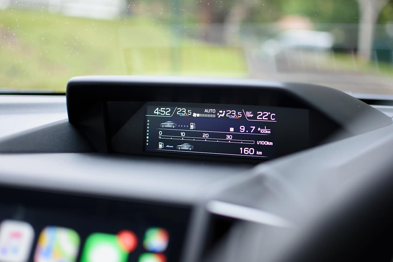 There are perhaps one too many screens in the Impreza's cabin. (image credit: Tom White)
