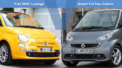 Fiat 500C Lounge vs Smart ForTwo Cabrio