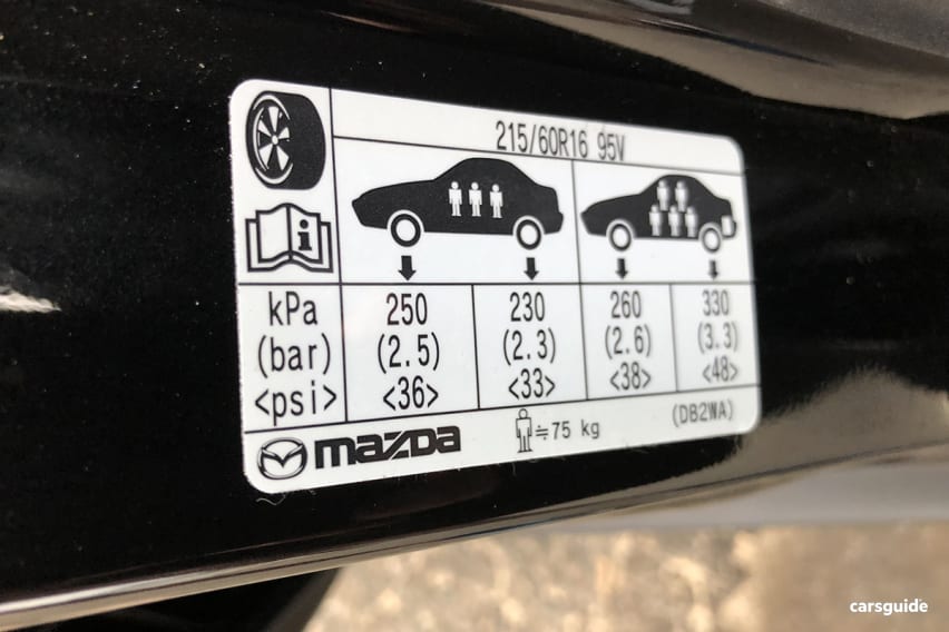 Tyre pressure for mazda outlet 3