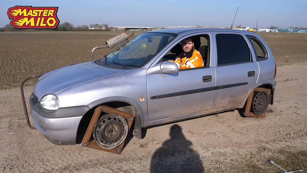 Master Milo demonstrates the uselessness of square wheels CarsGuide