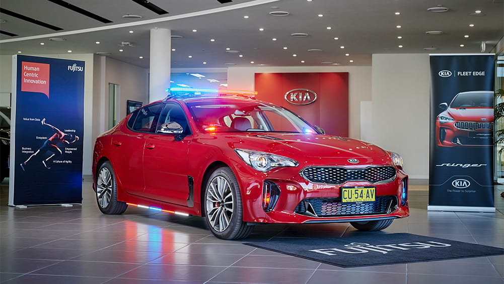 This Kia Stinger police car is the 'digital police car of the future