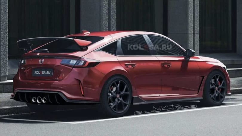 2023 Honda Civic Type R Coupe Rendering Sacrifices Practicality For Extra  Style