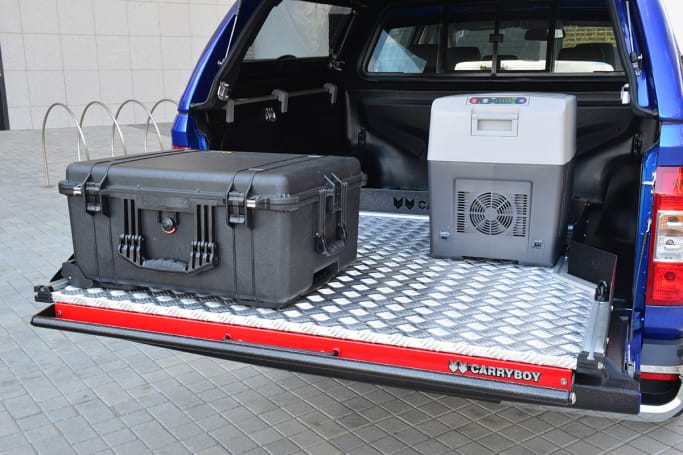 LED lights and 12 volt outlets can be added to the ute tray.
