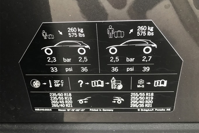 Nokian Tire Pressure Chart